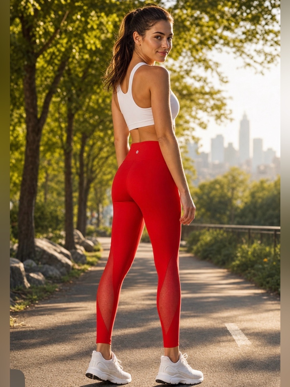 Lululemon Mastered Motion High-Rise Tight 28” Thermal Red Mesh Size 4 - Picture 1 of 9